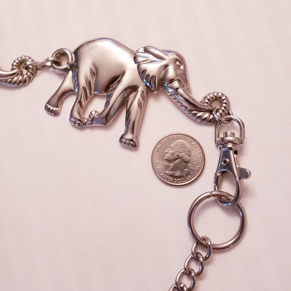 Vintage Accessories Vintage Elephant Chain Belt Silver Tone 9s